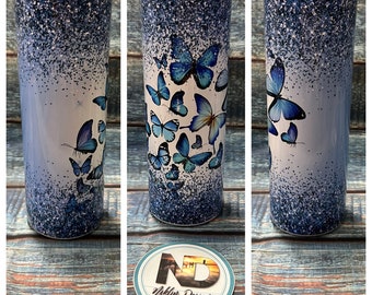 Tumbler | Metal tumbler | butterfly tumbler |  butterfly Tumblers | butterflies tumbler | Butterfly | Custom Tumbler | 20oz Tumbler