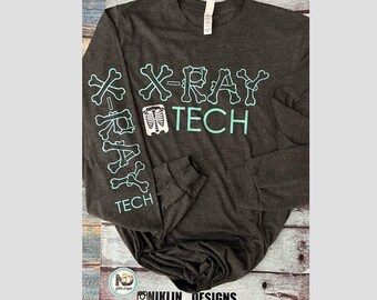 Unisex Long Sleeve Lightweight radiology T-shirt | radiology T-shirt | Xray tech Clothing |radiologist Top | Radiologist Shirt | X-ray tech