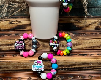 Stanley Cup Charm for Women, Fun Gifts for Women, Stanley Cup Accessories, Tumbler Handle Cup Charms, Silicone Bead Bag Tag, Gifts for her