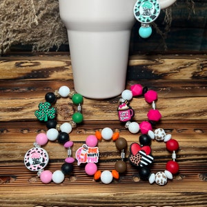 Stanley Cup Charm for Women, Fun Gifts for Women, Stanley Cup Accessories, Tumbler Handle Cup Charms, Silicone Bead Bag Tag, Gifts for her