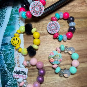Stanley Cup Charm for Women, Fun Gifts for Women, Stanley Cup Accessories, Tumbler Handle Cup Charms, Silicone Bead Bag Tag, Gifts for her