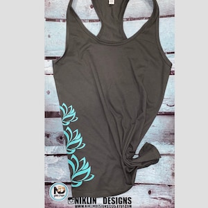 Womans racerback tank top | lotus tank top | lotus top | lotus shirt | Lotus tank | yoga tank | yoga tank top | yoga shirt | lotus flower