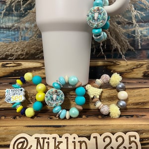 Stanley Cup Charm for Women, Fun Gifts for Women, Stanley Cup Accessories, Tumbler Handle Cup Charms, Silicone Bead Bag Tag, Gifts for her