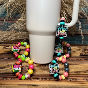 Stanley Cup Charm for Women, Fun Gifts for Women, Stanley Cup Accessories, Tumbler Handle Cup Charms, Silicone Bead Bag Tag, Gifts for her