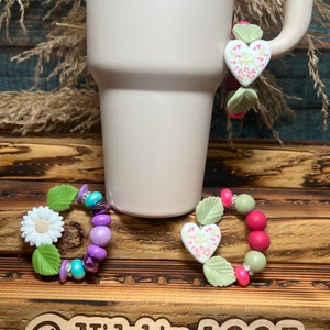 Stanley Cup Charm for Women, Fun Gifts for Women, Stanley Cup Accessories, Tumbler Handle Cup Charms, Silicone Bead Bag Tag, Gifts for her