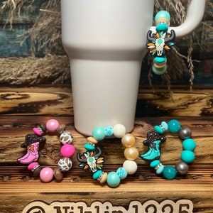 Stanley Cup Charm for Women, Fun Gifts for Women, Stanley Cup Accessories, Tumbler Handle Cup Charms, Silicone Bead Bag Tag, Gifts for her