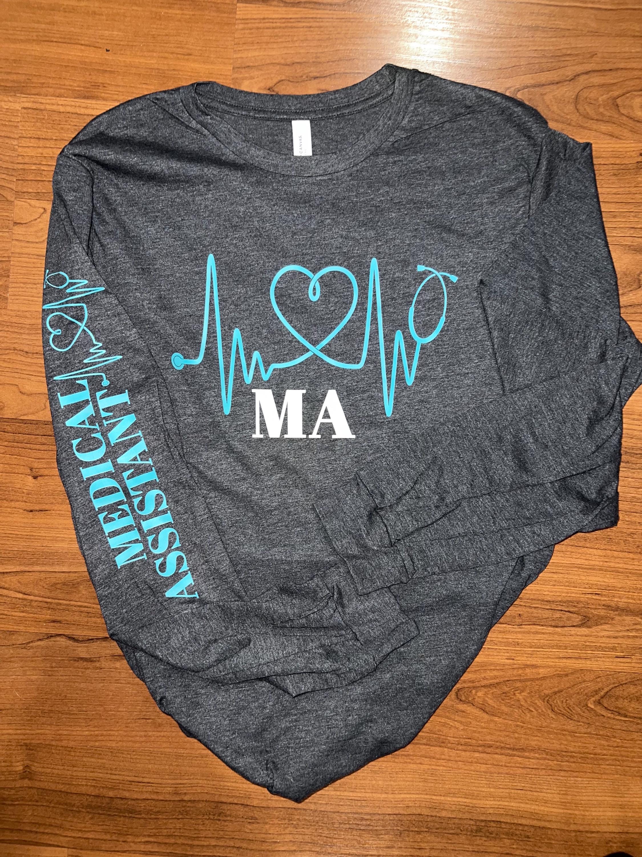 Unisex Long Sleeve Medical Assistant T-shirt Nurse T-shirt