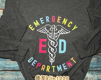 Unisex Long Sleeve nurse T-shirt | nurse T-shirt | Nurse Clothing | medsurge top | Nurse Shirt | ER nurse | emergency room nurse