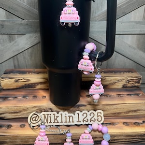 Stanley Cup Charm for Women, Fun Gifts for Women, Stanley Cup Accessories, Tumbler Handle Cup Charms, Silicone Bead Bag Tag, Gifts for her