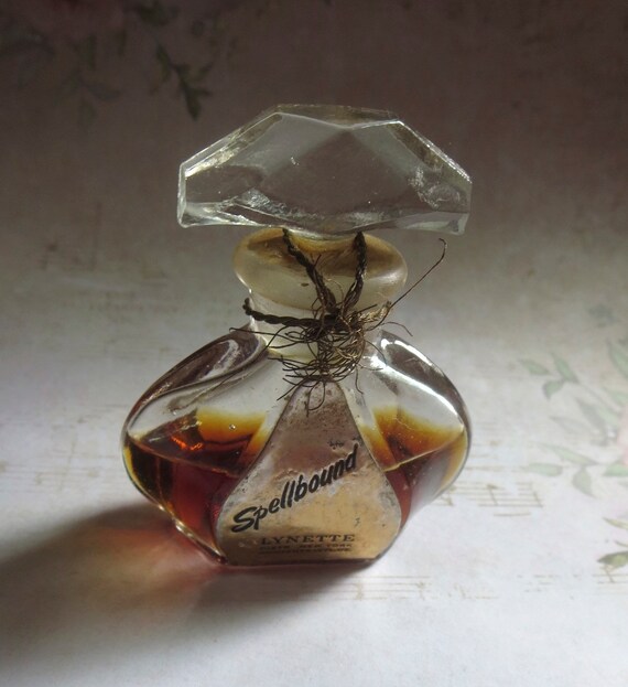 Vintage Spellbound By Lynette War Era Glass Perfume Bottle Etsy