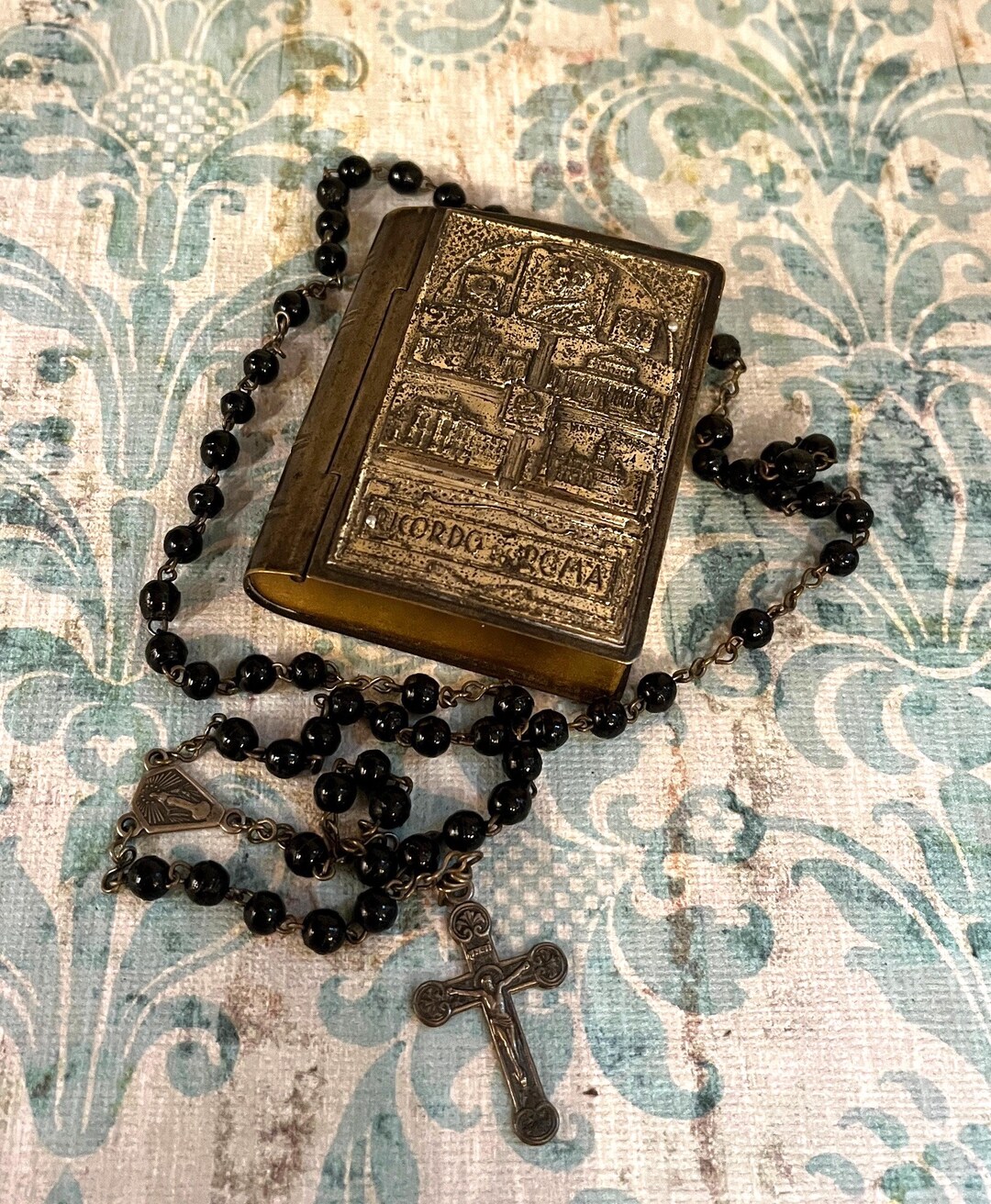 Repousse Book Vintage Ricordo Di Roma Book Reliquary Case, Repousse Vatican City ...