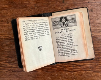 Vintage My Prayer Book, Manuel Du Chretien, Shabby French