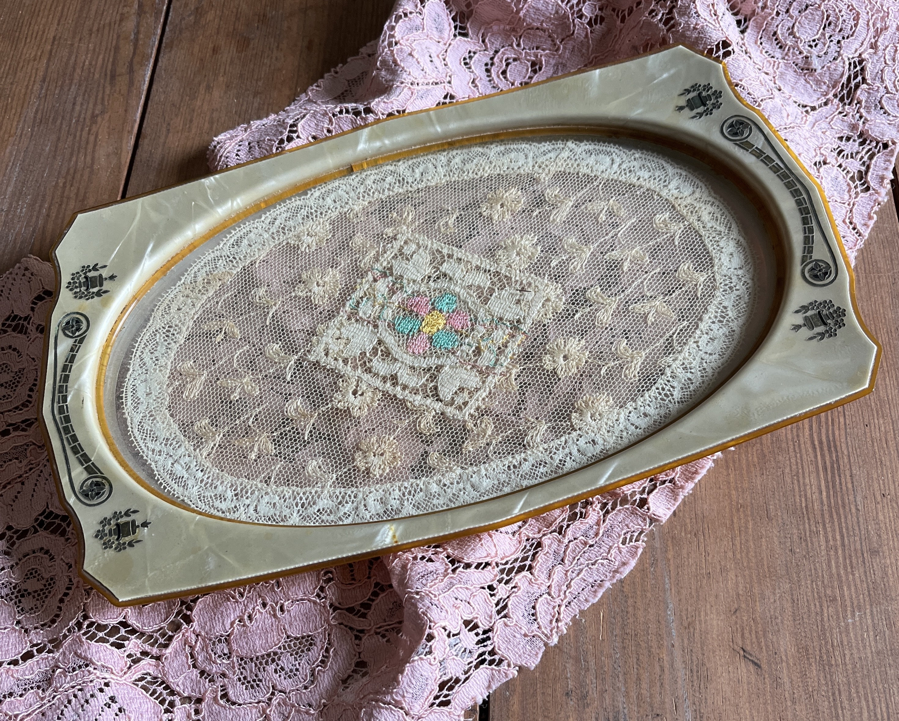 Vintage Celluloid Tray - Etsy