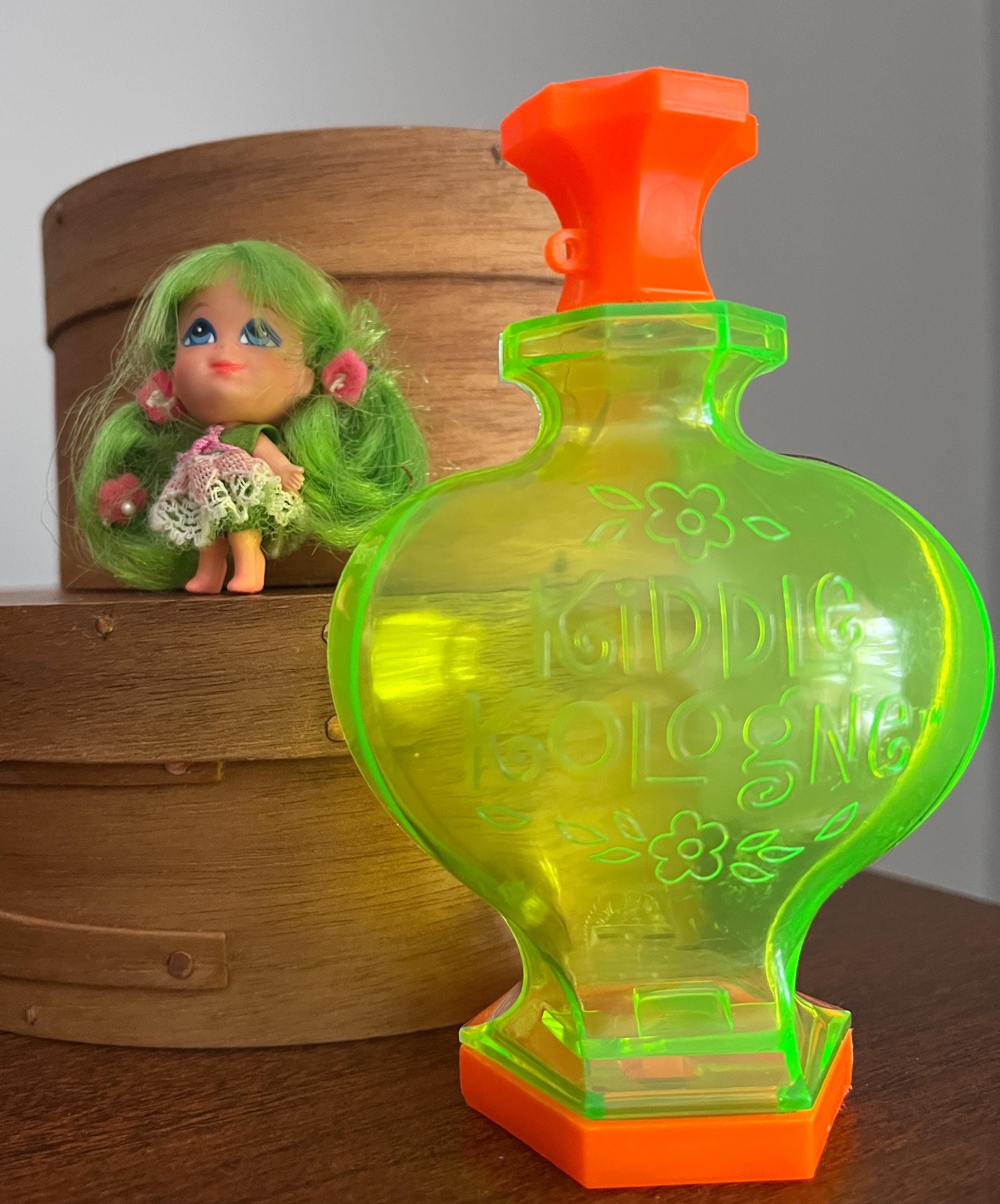 Vintage Kiddle Kologne Apple Blossom Doll, Plastic Case, Orange