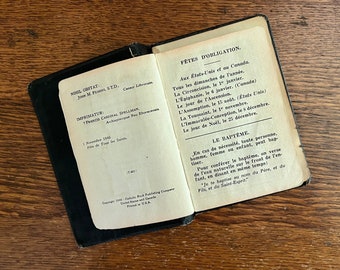 Vintage My Prayer Book, Manuel Du Chretien, Shabby French