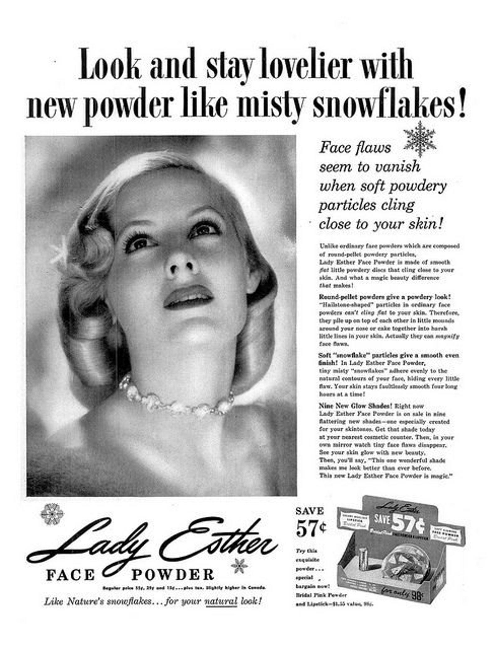 Vintage Lady Esther Natural Face Powder Cardboard Box with Etsy