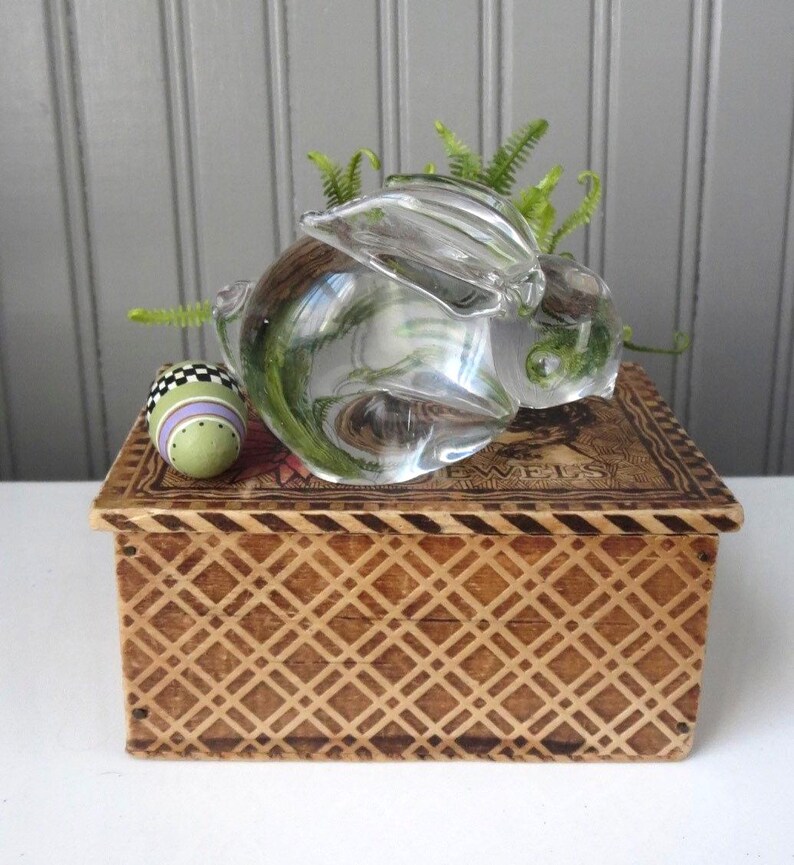 Lead Crystal Rabbit Vintage Lead Crystal Bunny Rabbit, Toscany Collection, Taiwan ...
