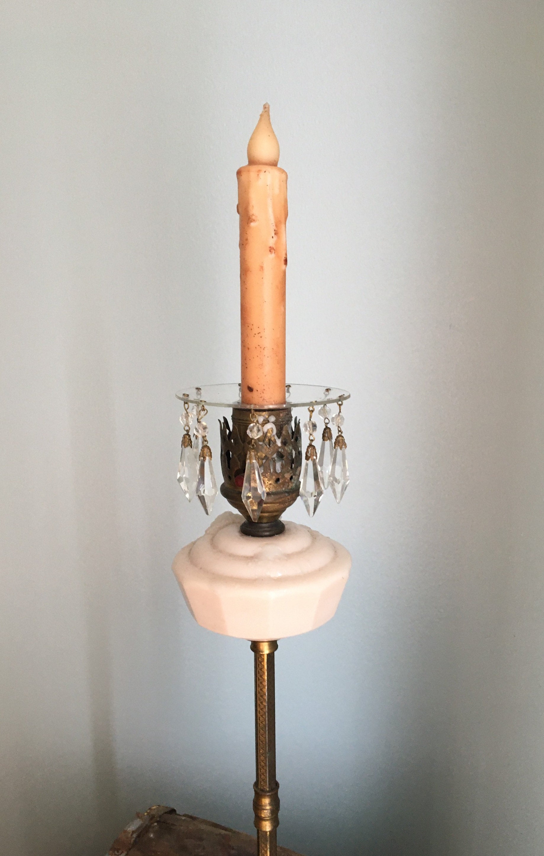 Vintage Candle Bobeche Pair with Clear Glass Collar and Etsy