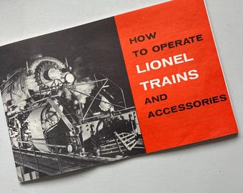 Vintage Lionel Trains Booklet, How to Operate Lionel and Accessories, Unused Circa 1960