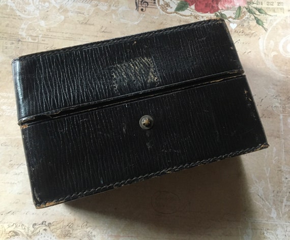 Antique Art Deco Travel Case with Three Clear Gla… - image 2