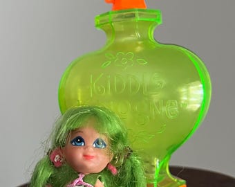 Vintage Kiddle Kologne Apple Blossom Doll, Plastic Case, Orange