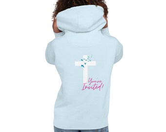 Cross Logo Hoodie, Christian Gift Idea, gift for mom, gift for pastor, teen youth group hoodies, gift for women bible study, Inspirational