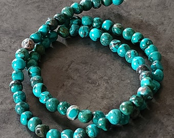 Teal Howlite Nugget Beads 6MM strand