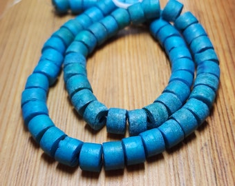 Turquoise Heishi Bone Beads 9x7MM