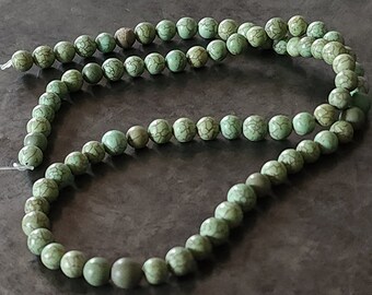 Green Howlite Beads 5MM-6MM strand