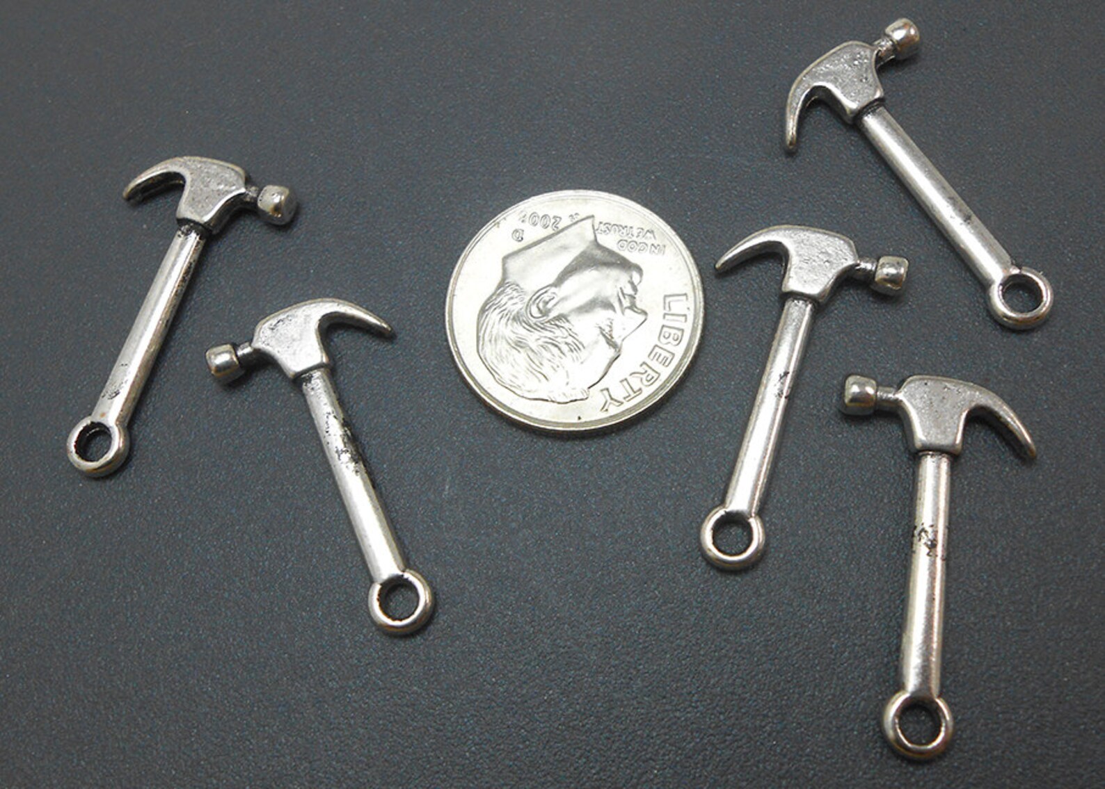 10 Hammer Charms Tool Charms Choose From Silver Tone Bronze Etsy