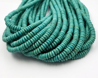 Turquoise Howlite Rondelle Beads 6x2MM | Strand of 170 Beads