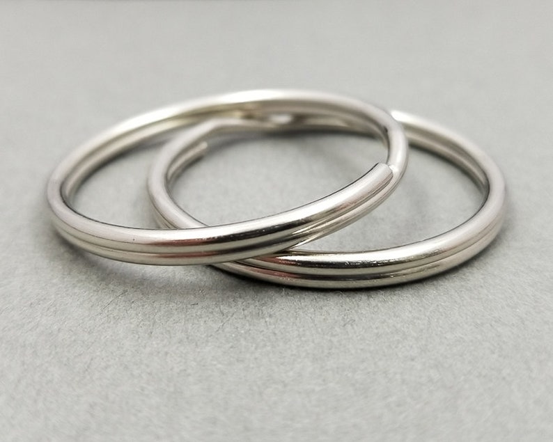 35MM Large Keychain Rings Split Ring Silver Key Chain Key Ring Etsy
