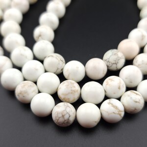 50 Natural White Howlite Beads 8MM Strand