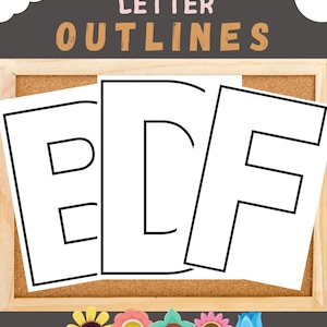 Plantillas de letras mayúsculas para manualidades del alfabeto