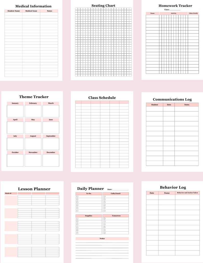 Editable Teacher's Digital & Printable Planner 240 Pages of ...
