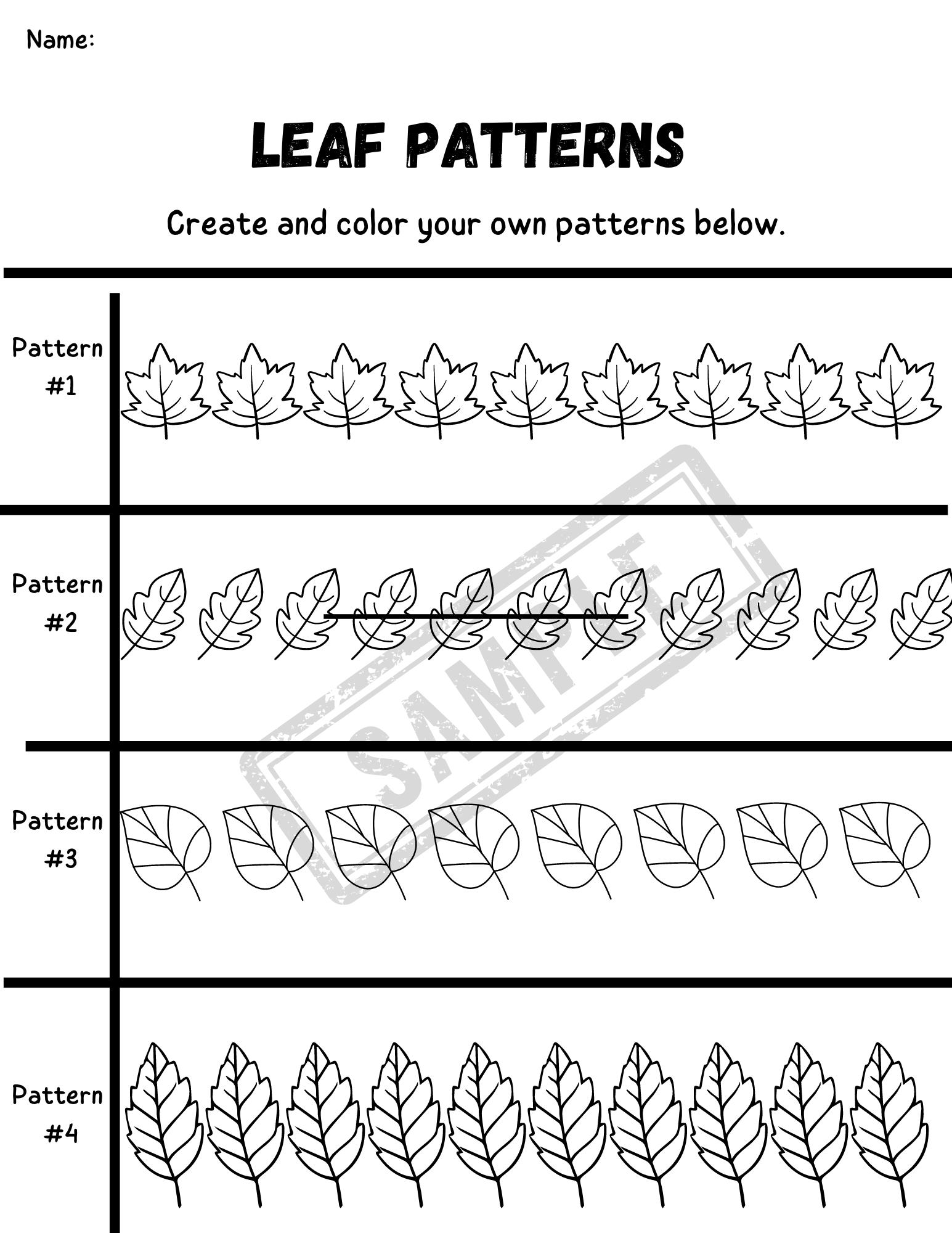 Fall Math Workbook for Kids | Cut + Paste, Counting, Patterns ...