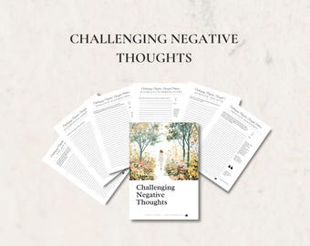 Anxiety Journal, Challenging Negative Thoughts, Therapy Journal (PDF)