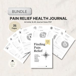 Chronic Pain Relief BUNDLE Journal - Spoonie Health Wellness Tracker Planner Set - Illness Self care Gift- Medical Logs - pdf - VALUE PACK