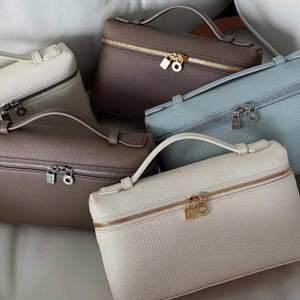 Damen Leder Umhängetasche, Ledertasche mit Henkel, Elegante Abendtasche