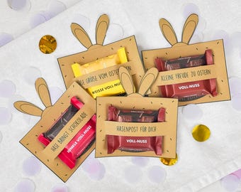Ostern-Vorlage | Schoko-Geschenk |  Ritter Sport DIY-Verpackung