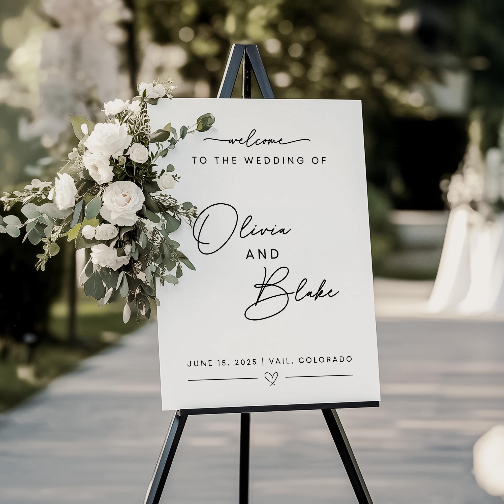 Minimal Welcome Wedding Sign, Editable Wedding Sign, Modern Printable ...