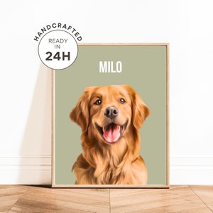 Personalisierte Hunde Portrait Zeichnung, Personalisierte Hunde Portrait, Haustier Portrait mit Foto, Haustier Portrait, Hunde Portrait, Hunde Besitzer Geschenk