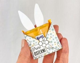 Ostern-Vorlage | Schoko-Geschenk |  Ritter Sport DIY-Verpackung
