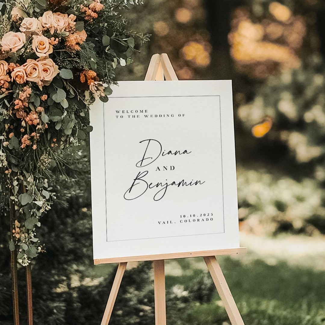 Editable Wedding Welcome Sign, Instant Download Wedding Welcome Poster ...