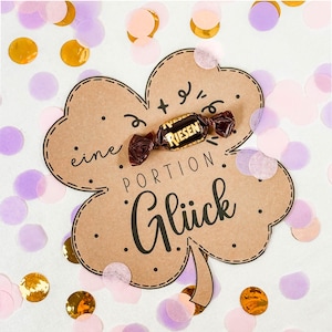 Silvester Glücksbringer: Mitbringsel Vorlage zum Ausdrucken, Kleinigkeit für Silvester - Druckvorlage / D11