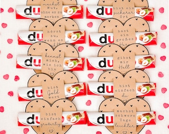 Geschenkidee zum Valentinstag, Herzen Duplo Banderole: Druckvorlage PDF