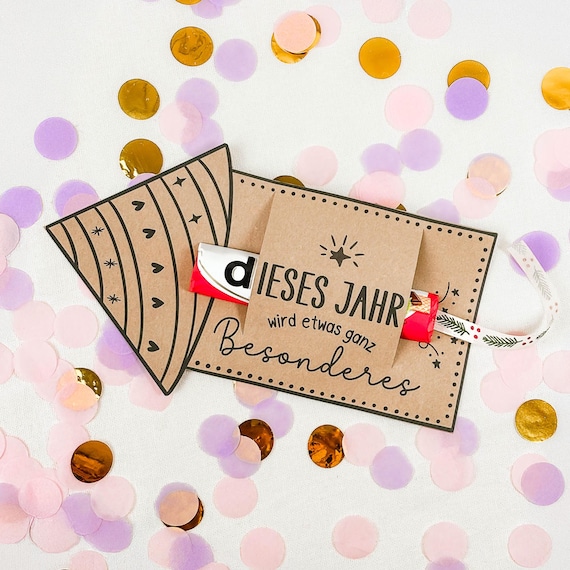 Silvester Glücksbringer: Mitbringsel Vorlage zum Ausdrucken, Kleinigkeit für Silvester - Druckvorlage | D13