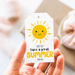 Have a Great Summer Gift Tag Template, Printable Gift Tags, Editable End of School Year Tag, Summer Gift Tag, Teacher Instant Download  T118