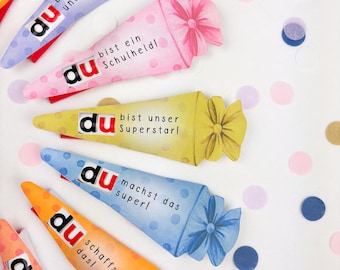 Duplo Schultüte Einschulung Vorlage: Druckvorlage PDF | Geschenkidee zum Schulanfang