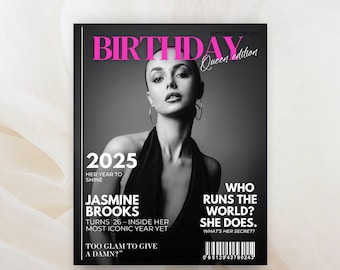 Personalized Birthday Magazine Template: Canva DIY Keepsake (Digital Download)